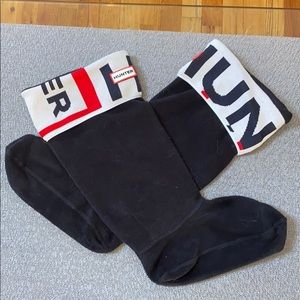 Tall hunter boots socks with large print